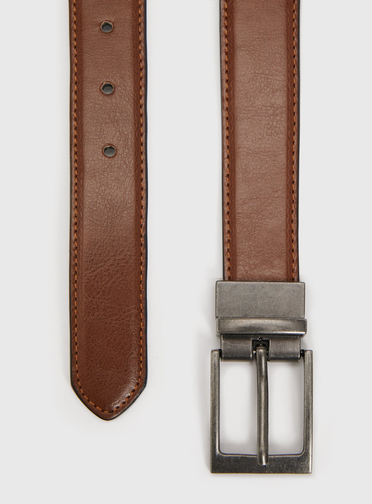 Black & Brown Reversible Faux Leather Belt M - Image 2 thumbnail